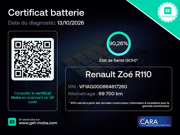 RENAULT Zoe Zen charge normale R110 - 20 - Vue 3